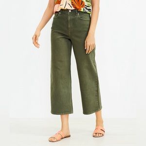NWT LOFT High Rise Wide Leg Crop Jeans size 29